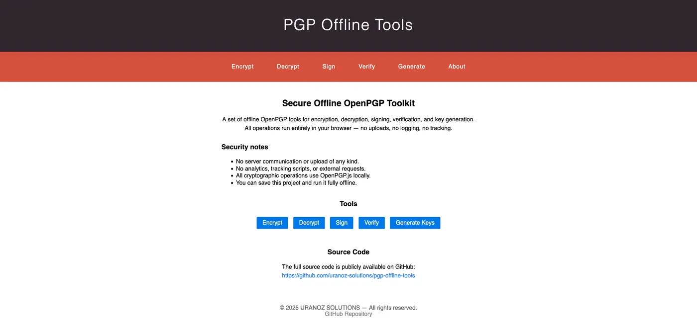 PGP Offline Tools